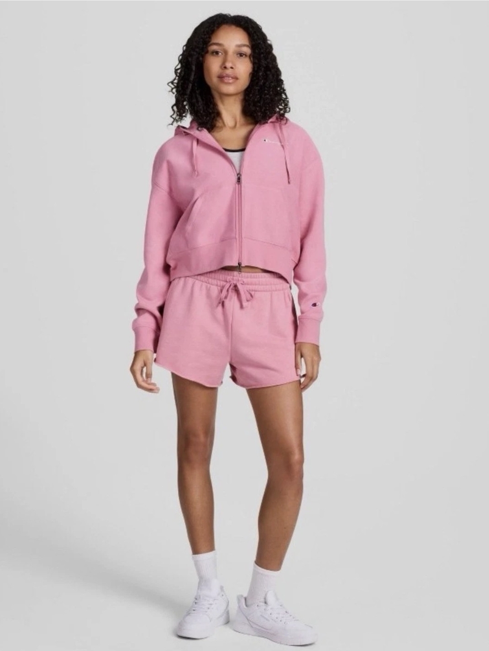 Champion Women's Cropped Fleece Zip-Up Sweatshirt